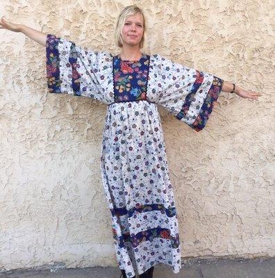 Awesome 1970s Boho Maxi Dress at Glad Rags