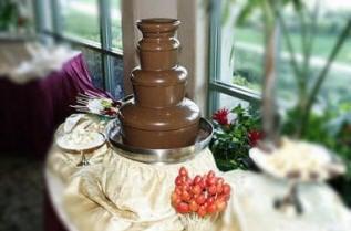 Yummy chocolate fountain is so pretty too!