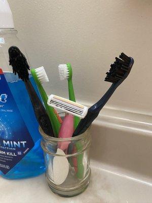 Who puts in a razor with the toothbrushes?? Makes no sense - so lazy!