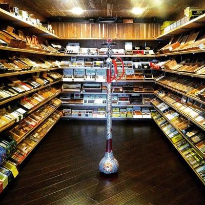 Huge cigar selection in a well maintained humidor!