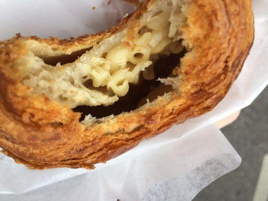 Mac and cheese croissant at market