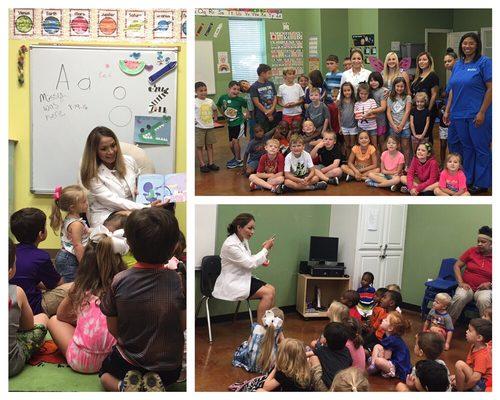 Visiting daycares a is a fun way to deliver our Oral Health & Wellness message to young children.