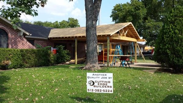 Another great shot of this large carport in the making.