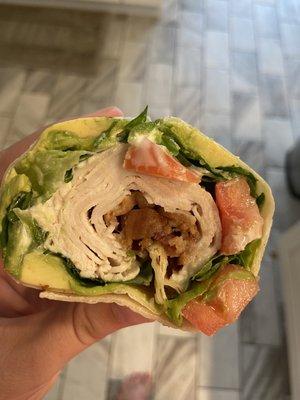 Turkey club wrap. Currently my favorite thing on the menu.