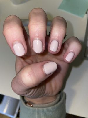 This manicure was done on a Saturday and this picture is from Wednesday. Looks way more grown out than it should.