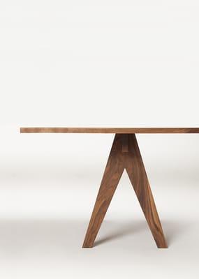 Borough Table with Interlocking Black Walnut Joinery and Solid Black Walnut Top.  Assembles without Fasteners.