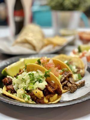 Happy Taco Tuesday!! Adobada, Asada, and Fish. So good!!