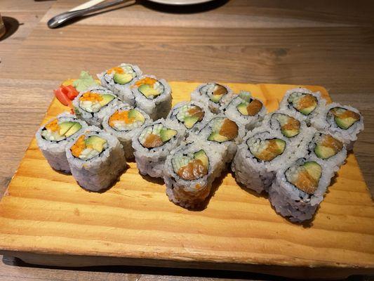 Veggie Roll, Alaska Roll, Spicy Salmon Roll