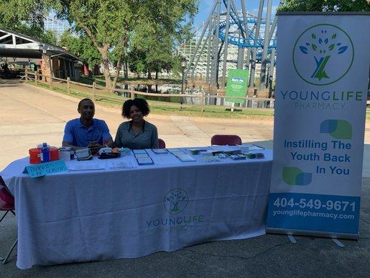 The Young's at a Six Flag Health Fair