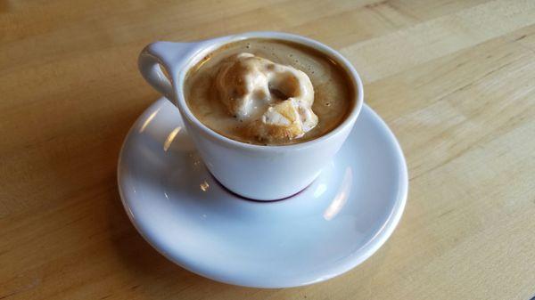 Affogato with pumpkin ice cream -- yum!!