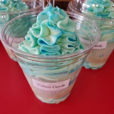 Blue Cotton Candy Cupcakes