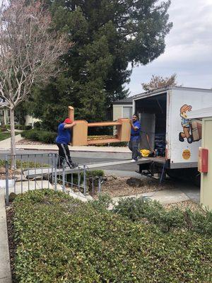 Great guys moving in my new cabinets