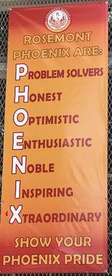 Banner describing a Rosemont Phoenix