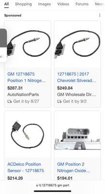 Actual price genuine GM part for $287. Her price $510