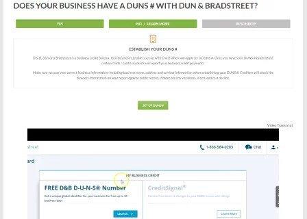 Is your business reporting to Dun & Bradstreet?