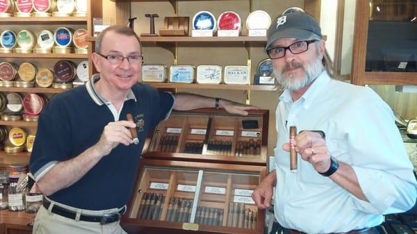 Jack Bennington with Drew Estate Rep Rex Snyder.