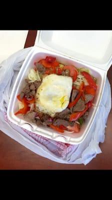 Beef Salad with egg added