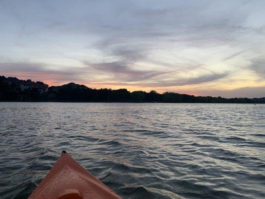 Sunset by kayak