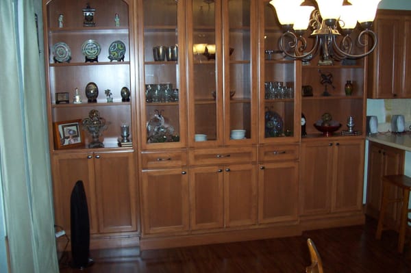 Beech china cabinet