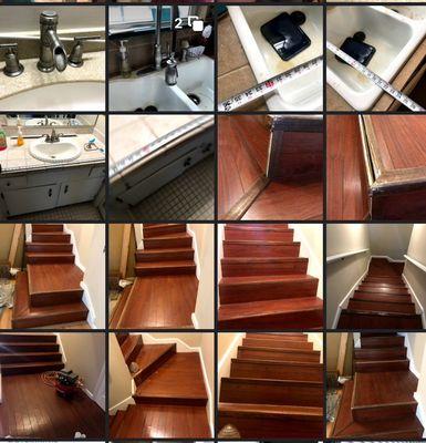 Stairs and bathroom remodel