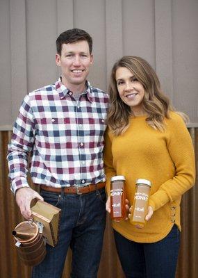 Husband and wife team run Sweet Bee Honey Company. Ryan is the 5th generation beekeeper and Stacie runs retail and customer relations.