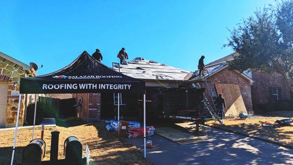 Roof replacement in Fate, Texas for Mrs Martin