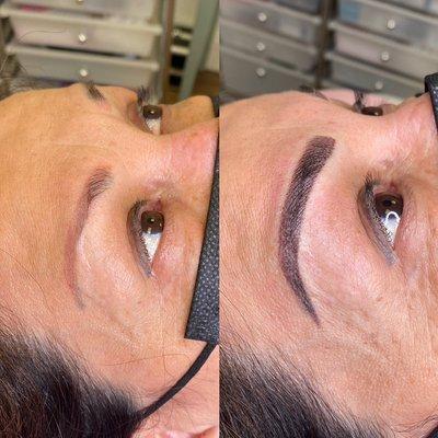 Old permanent makeup coverup