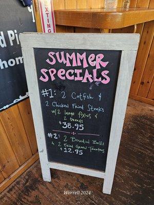 Summer specials folks