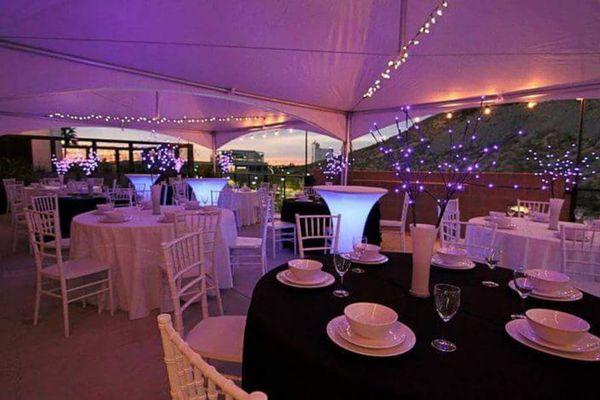 We rent tables, chairs tents lighting and more