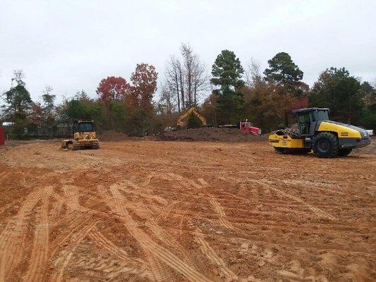 Grading two acre commercial site