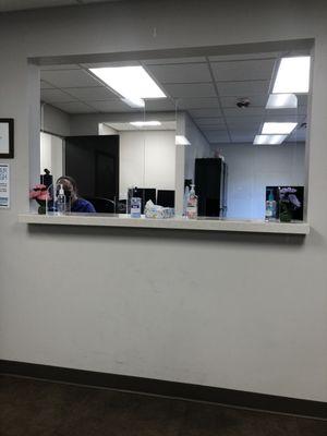 Front desk of Dr. Ratliff's office.