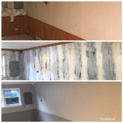 Removing wallpaper and Paint Basement