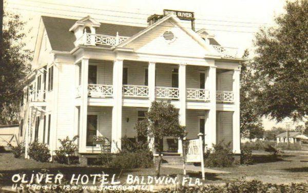 110 Chestnut Street S, Baldwin, FL 32234. "Hotel Oliver" was home to Mayor Lonnie Chapman Oliver. He was Mayor of Baldwin from 1932-1967.