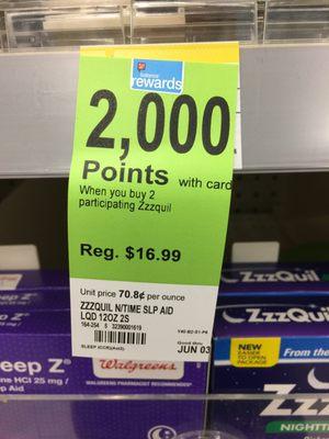 Apply for the free Walgreens rewards card to earn points and exchange them for discounts.