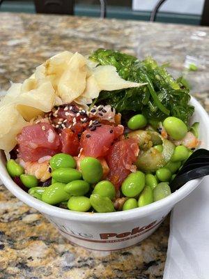 Medium Poke Bowl - packed with ingredients and flavor