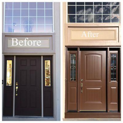 Before and After photos of this grand entryway