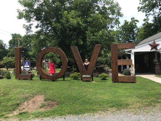 This love sign is in front of the brewery in Montross