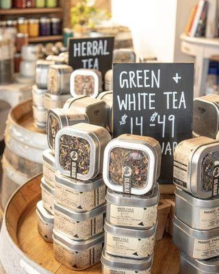 We have a variety of loose-leaf teas from caffeinated to herbal.