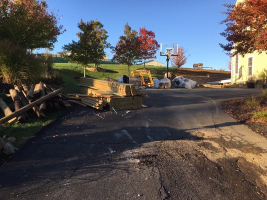 My driveway that was destroyed