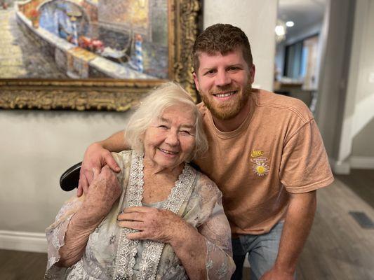 David Jr and grandma