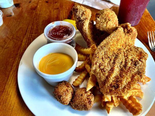 Fried Catfish and Fries.