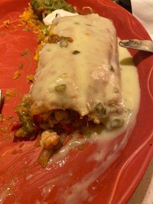 Seafood chimichanga