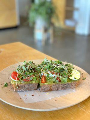 Avocado Toast w/added hard boiled egg