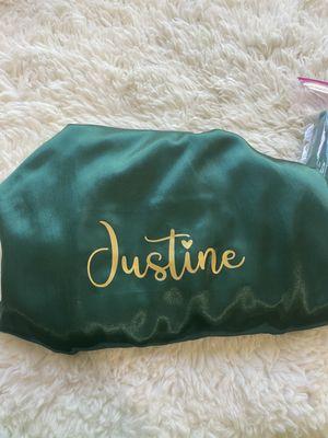 Silk Robes with custom names with Metallic Gold Vinyl.