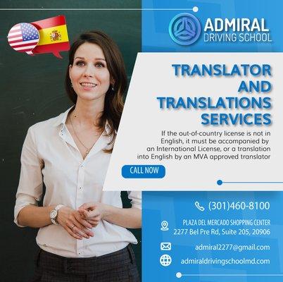 Translator and Translations services  approved by MVA