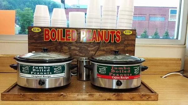 Original and Cajun boiled peanuts!! Yumm