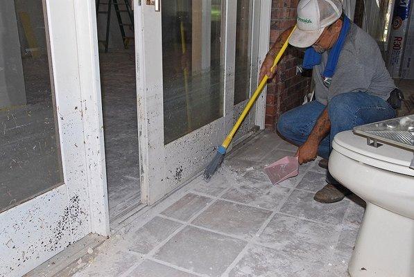 Tile installation