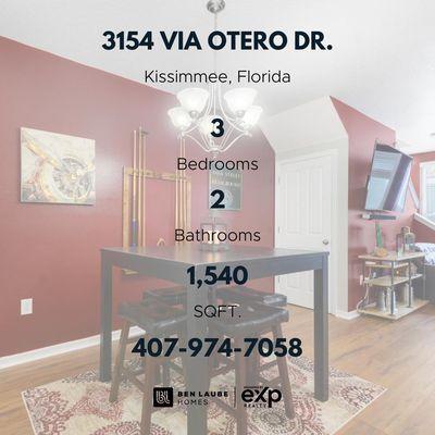 Just listed by our team in Kissimmee, FL