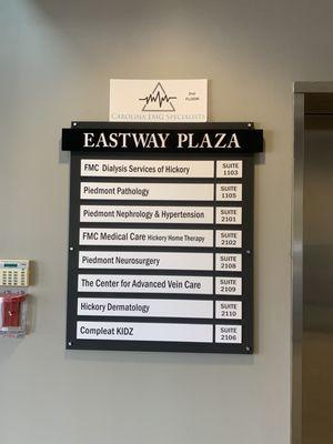 Lobby signage