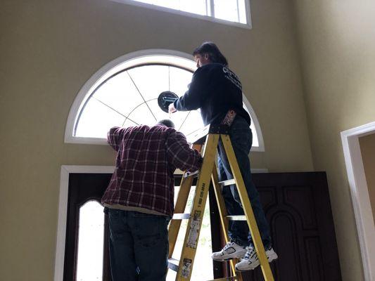 Carefully replacing window